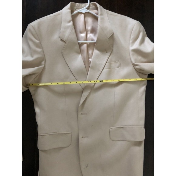 Vintage Men’s Suit Jacket by NIK Konfecija 1960s Made In Zagreb Yugoslavia Cream - Picture 11 of 16